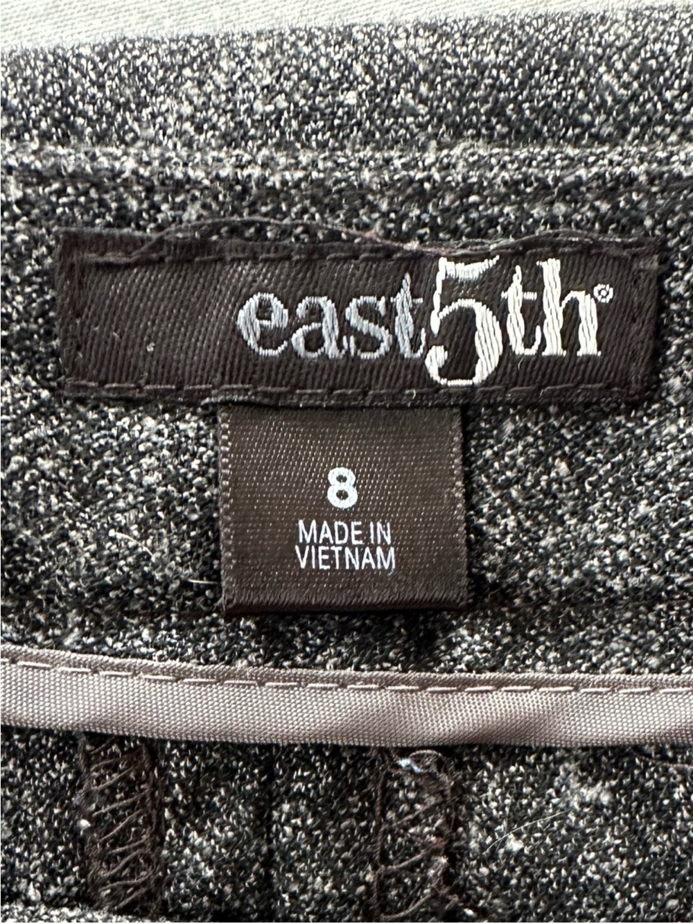 East 5th Women’s Classic Charcoal A-Line Midi Fall Panel Skirt - Picture 4 of 5